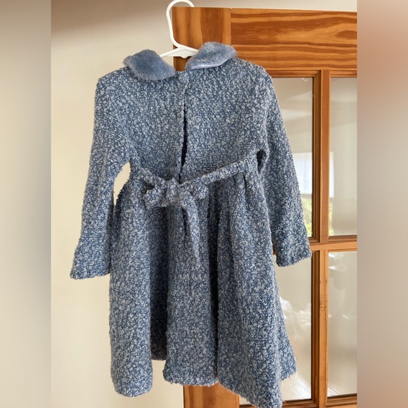 Lesy Lisseta Cosi Faux Fur Belted Dress Size 3T - Picture 3 of 11